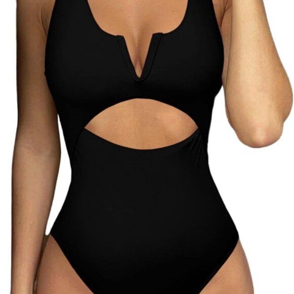 Meyeeka One Piece Swimsuit Women Tummy Control Bathing Suit High Waisted Bathing - Picture 3 of 5